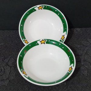 2 Gibson Designs Christmas Treasures SOUP BOWLS